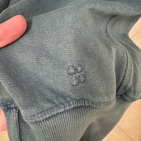 Sweaty Betty Fearne Womens Cropped Drawstring Sweatpant Joggers Sz XXL Green - Picture 3 of 10